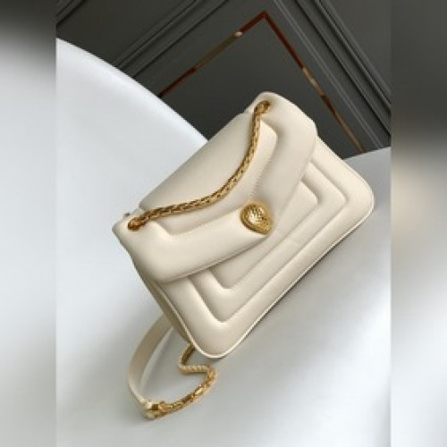 【原廠皮】 BVLGARI  SERPENTI REVERSE系列小號肩包 迷