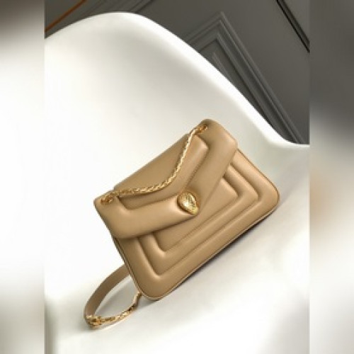 【原廠皮】 BVLGARI  SERPENTI REVERSE系列小號肩包 迷