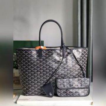 頂級進口原廠皮免稅版本小號 托特子母購物袋tote新黑色Goyard（戈雅）經