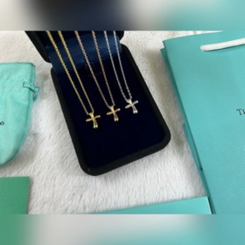 蒂芙尼 Tiffany 小號光面十字架項鍊 黃金色 玫瑰金色 銀色