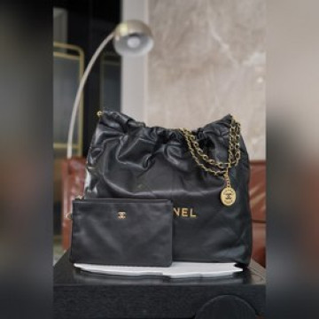 頂級進口原廠皮 所見即所得！  CHANEL 24b新款荔枝紋 22手袋 中號