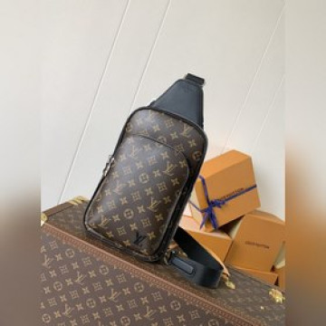 頂級原單 變碼芯片 款號：M46327老花 本款 Avenue 單肩包取材 Da