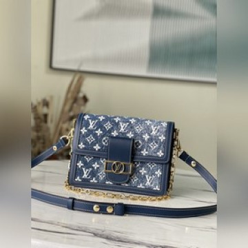 頂級原單 M59631 對版牛仔藍 本款 Dauhine 中號手袋取材 經典lo