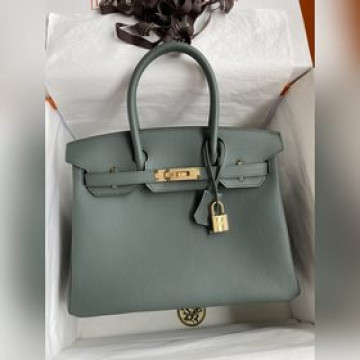 手縫 Birkin 30cm 進口Togo皮 杏仁綠 金扣