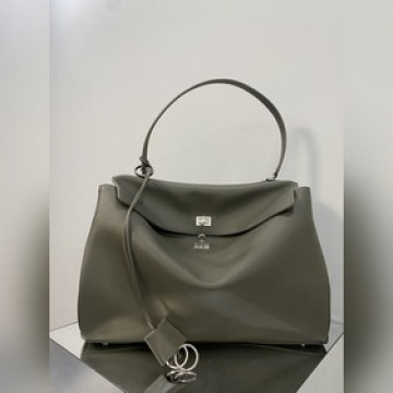 24s爆款[大號軍綠色銀扣] BALENCIAGA RODEO BAG 系列手袋