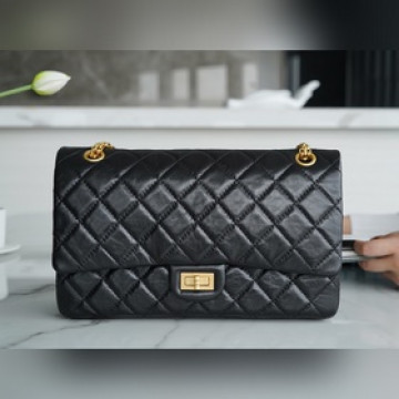 頂級進口原廠皮 所見即所得！  CHANEL 複刻 . 大號正品皮 黑金 意