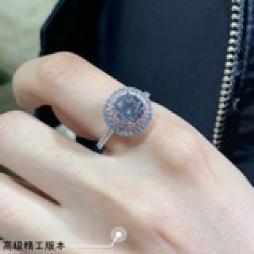 （碼數5678）蒂芙尼粉圓鑽戒指盡顯奢華 高端定制 奢侈 粉鑽 s925純銀打造