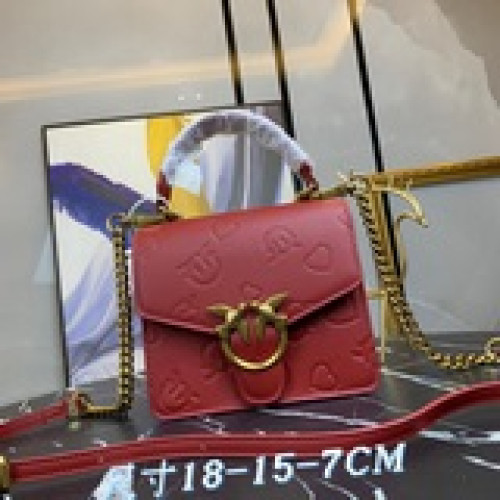 【跑量款】Pinko 滅世縱橫款 一隻小香風的燕子包 PINKO品高燕子包壓花皮