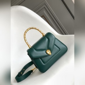 【原廠皮】 BVLGARI  SERPENTI REVERSE系列小號手提包