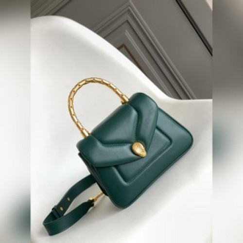 【原廠皮】 BVLGARI  SERPENTI REVERSE系列小號手提包