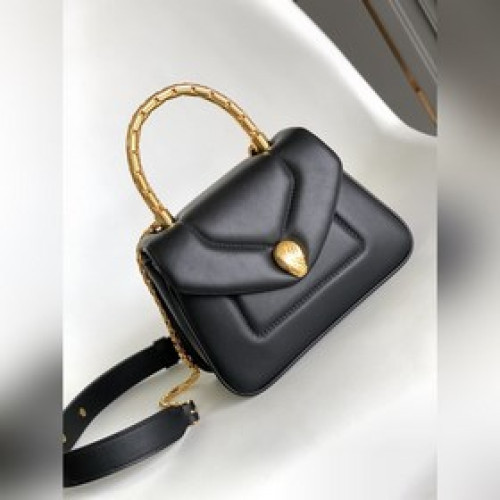 【原廠皮】 BVLGARI  SERPENTI REVERSE系列小號手提包