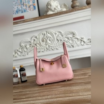 琳迪lindy 19cm 顔色：3Q粉、金扣 Tc皮 蜜蠟線半手工縫制 lind
