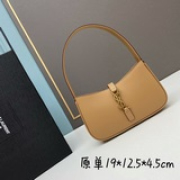 小號配盒  【原廠皮】奶茶平紋_2023春夏新款腋下包Le5A7 Bag 強