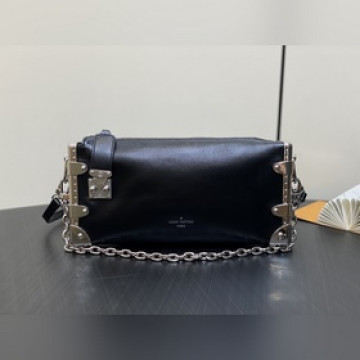 頂級原廠 M25445黑色全皮 軟盒子系列 SLIM TRUNK 手袋 本款 S