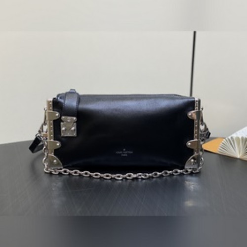 頂級原廠 M25445黑色全皮 軟盒子系列 SLIM TRUNK 手袋 本款 S