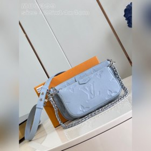 頂級原單【獨家實拍 M80399淺蘭壓花 】本款 Multi ochette A