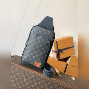 M46344絲印綠花 頂級原單 變碼芯片 AVENUE 單肩包 Damier G