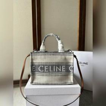 新品上線 CABAS THAIS 小號CELINEine 提花條紋織布 手拎包/