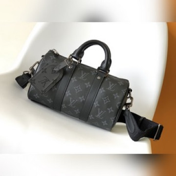 頂級原單 動态芯片 M46271黑花 枕頭包 本款 Keepall 25 手袋取