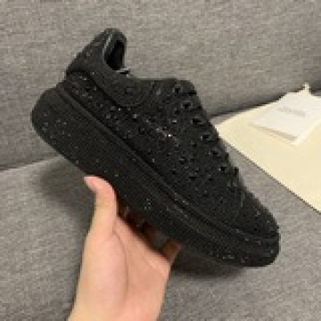 情侶款頂級外貿品質！Alexander McQueen麥昆經典水鑽鞋※水染亞光水