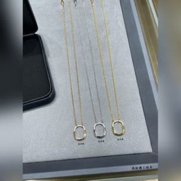 蒂芙尼迷你lock鎖頭白鑽和粉鑽項鍊 到貨，香槟金，黃金色，白金色