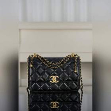 頂級進口原廠皮 所見即所得！  CHANEL 25s 原廠小牛皮 雙金球22c