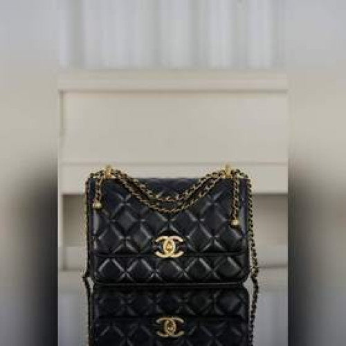 頂級進口原廠皮 所見即所得！  CHANEL 25s 原廠小牛皮 雙金球22c