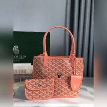Anjou Mini 限量定制--珊瑚粉 雙面mini 托特 花紋面采用與ZP一