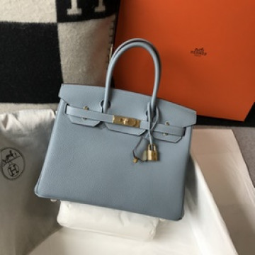手工蠟線35cm Birkin 出品價值及收藏價值最高的經典款 亞麻藍無論10