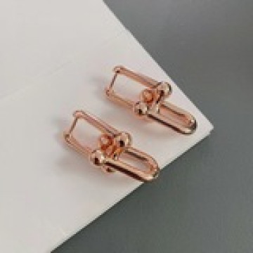 Tiffany 蒂芙尼 火爆登場 關節 雙鍊環 耳釘 歐美範十足 人手必備 可單