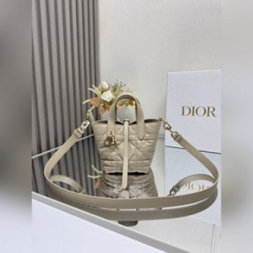 這款微型Toujours豎版手袋是二零二五秋季成衣系列新品，時尚實用。采用杏色牛