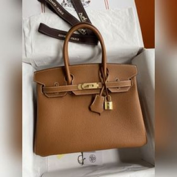 手縫 Birkin 30cm 進口Togo皮 金棕 金扣