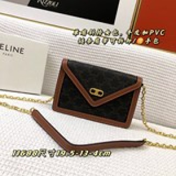 新款斜挎包Celine（配盒子）款号C11688單肩斜挎女包，牛皮加P