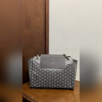 頂級進口原廠皮版本（升級版配專櫃禮品盒）GOYARD(戈雅)最新魯愛包  灰色