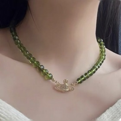西太後 vivienne 綠色水晶滿鑽土星項鍊閉眼 準入 沒錯！鑽鑲嵌、純 王