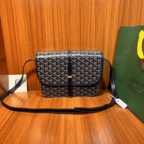 頂級進口原廠皮免稅版本大號GOYARD新款郵差包 黑色 GOYARD LOGO