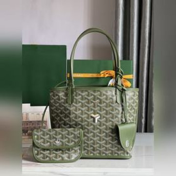 Anjou Mini 限量定制--三色Y形字母彩繪款 雙面mini 托特 花紋面