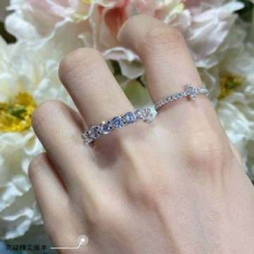 1289 2 5 1640140 (碼數5678)  蒂芙尼粗滿鑽戒指 非常棒