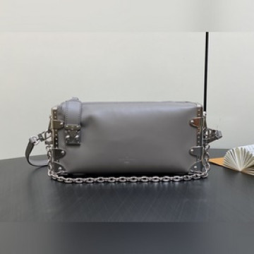 頂級原廠 M25445灰色全皮 軟盒子系列 SLIM TRUNK 手袋 本款 S