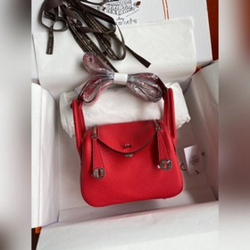 mini lindy 迷你琳迪 19cm 原廠進口tc皮【國旗紅】銀扣 同步