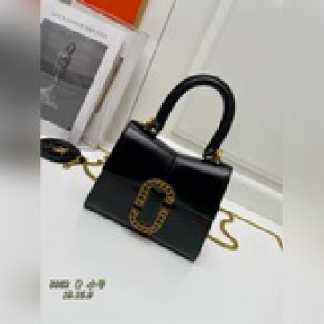 小號Marc Jacobs logo标牌MJ專櫃23年新款單肩斜挎手提沙漏包，