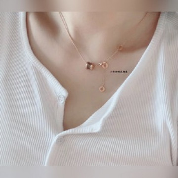 V金材質 5140290 CNC正品開版，寶格麗小號咖啡色陶瓷項鍊，高版本出貨