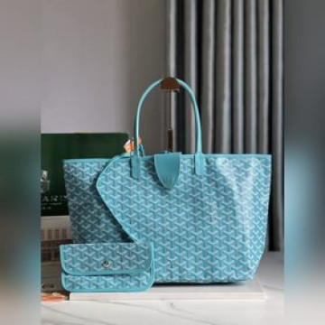 頂級進口原廠皮免稅版本小號 托特子母購物袋tote限量松石綠Goyard（戈雅