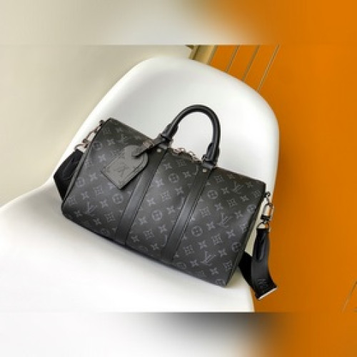動态芯片 M46655 黑花M22765壓花 頂級原單本款 Keepall Ba