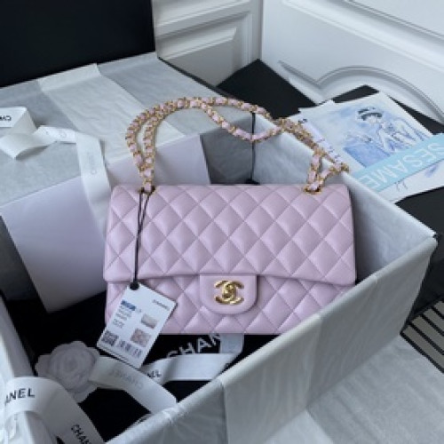 淡粉色法國高端定制品 Chane1  Classic Fla  Bag  A01