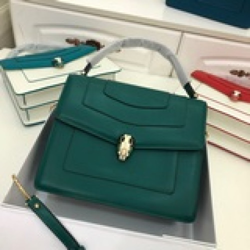 【Bvlgari】寶格麗專櫃三層蛇頭包大號，型號：6998進口頂級Box皮定制原