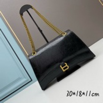Balenciag新品 大號鍊條沙漏包 爆裂紋牛皮 油蠟皮全包采用頭層牛皮好質量