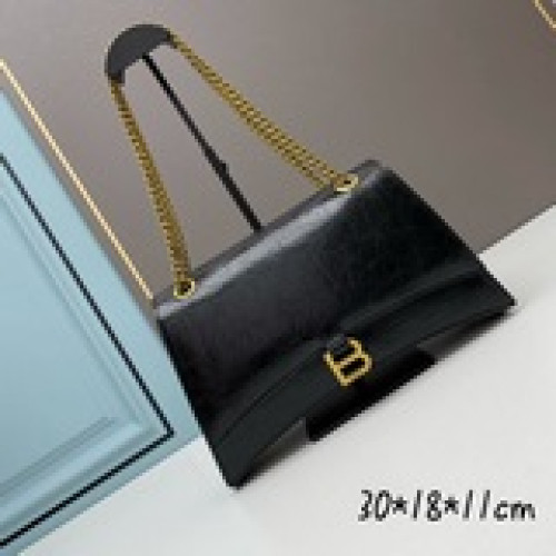 Balenciag新品 大號鍊條沙漏包 爆裂紋牛皮 油蠟皮全包采用頭層牛皮好質量