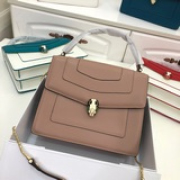 【Bvlgari】寶格麗專櫃新品三層蛇頭包大號，型號：6998進口頂級Box皮定