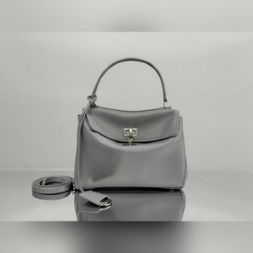[mini號水雲灰平紋，銀扣] BALENCIAGA RODEO BAG 系列手